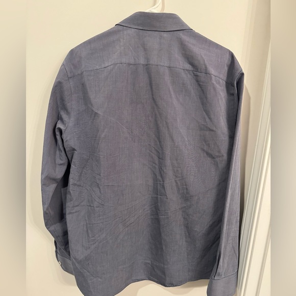 Untuckit Large Orville Shirt Wrinkle Free‎ Long Sleeve Casual Button Up Blue - Picture 2 of 4